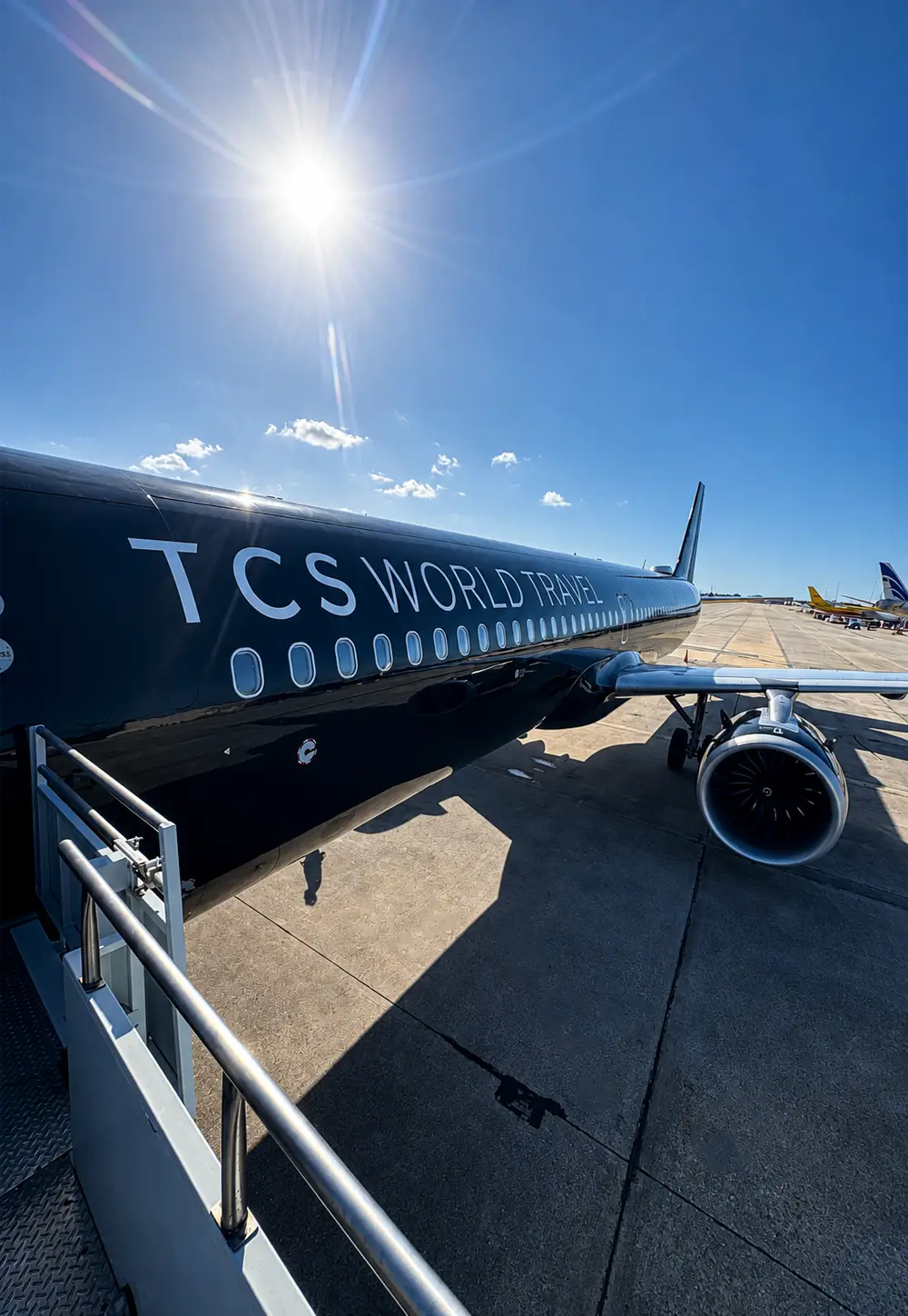 Exterior of a TCS World Travel private jet