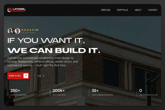 Lateral Support Constructors - Contractor Construction Website thumbnail