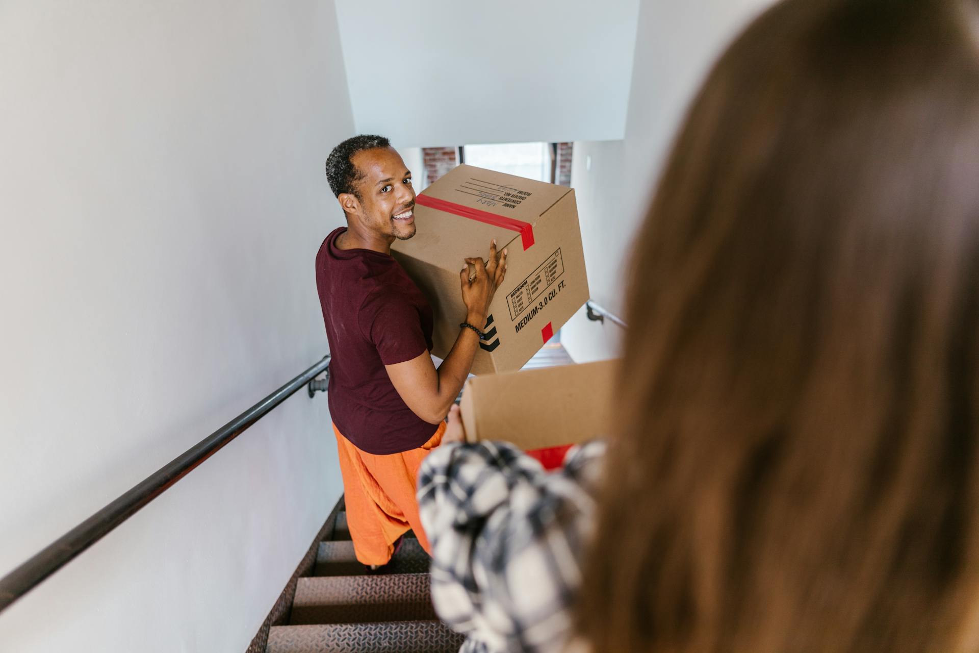 person with box