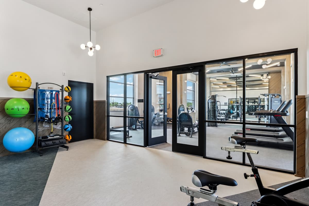 Gym with yoga balls