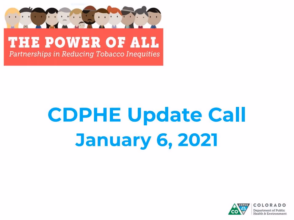 STEPP Update Call: January 6, 2021