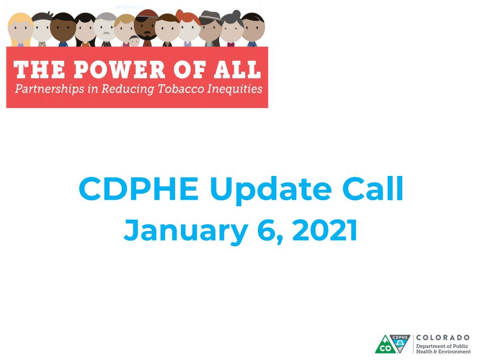 STEPP Update Call: January 6, 2021
