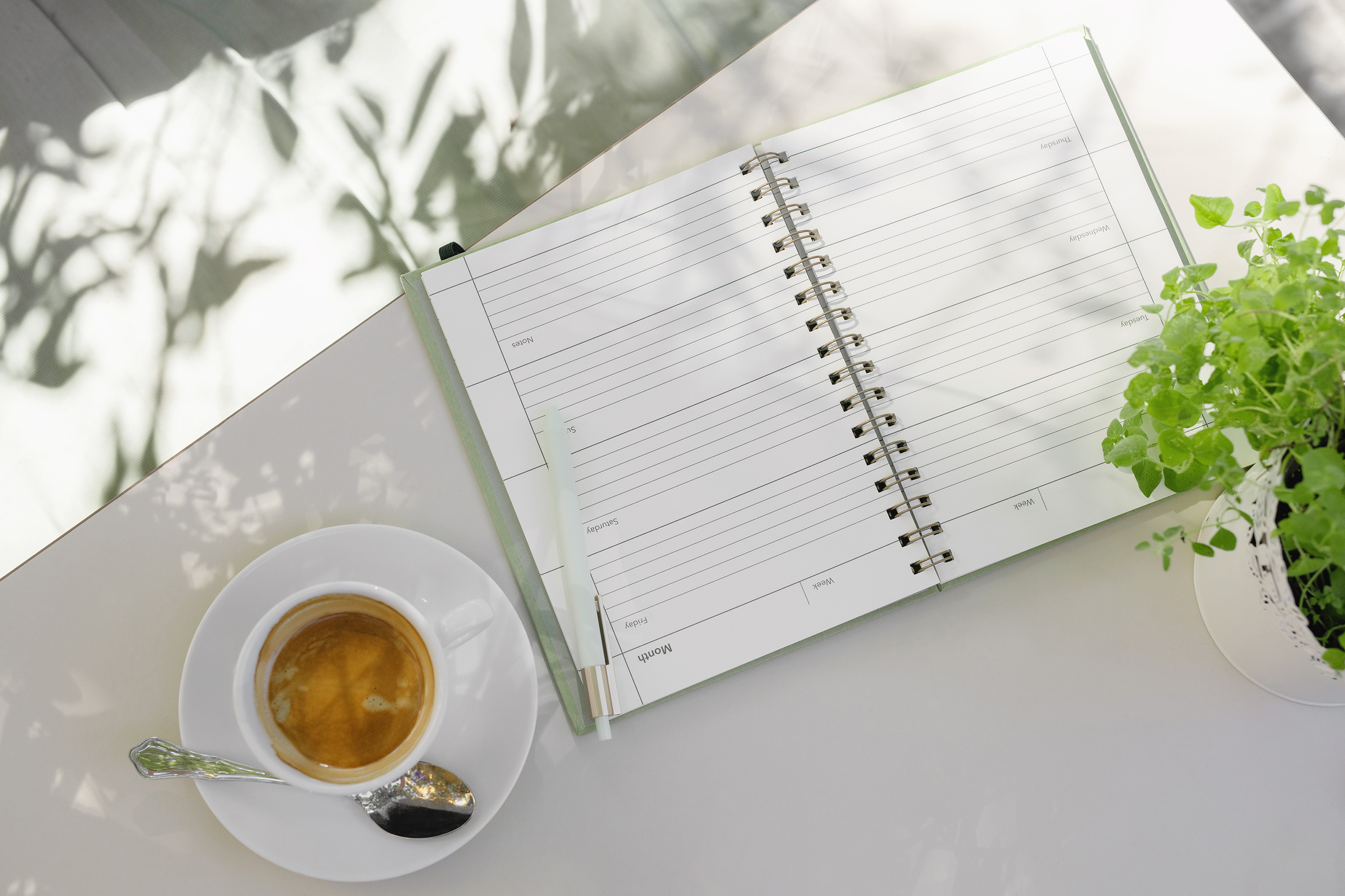 Notebook and financial planning materials