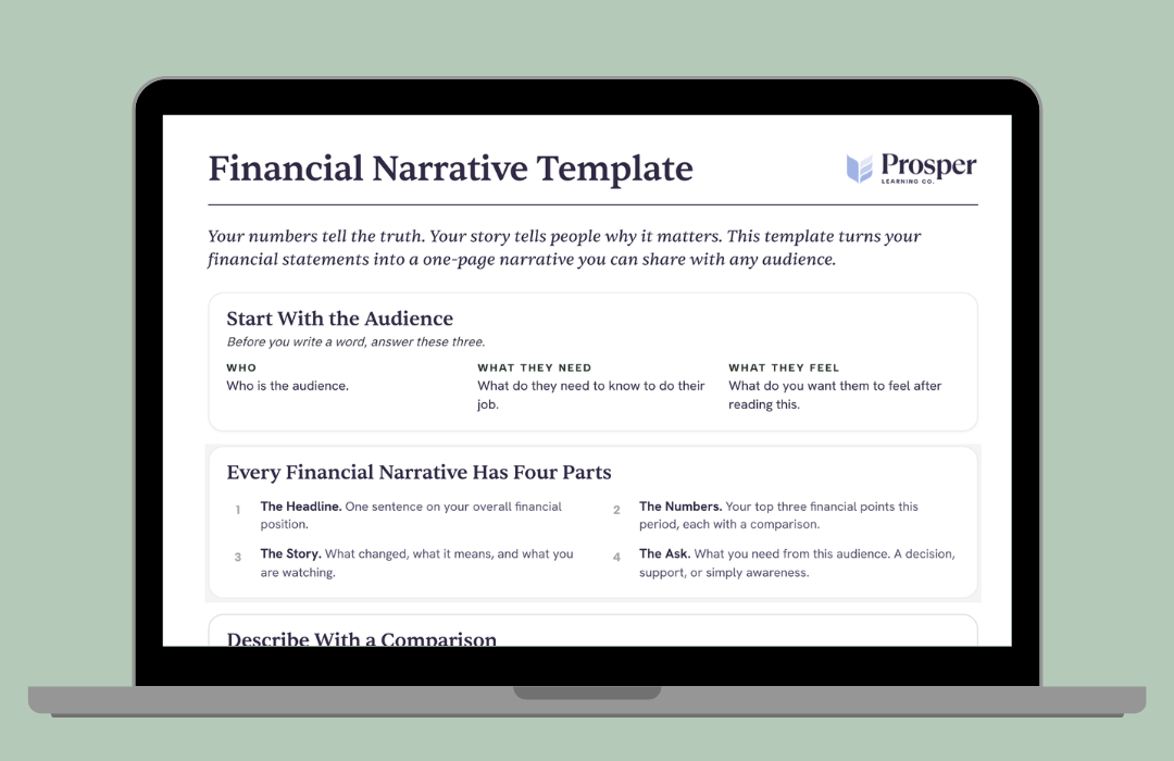 Prosper Learning Co program workbook and teaching materials
