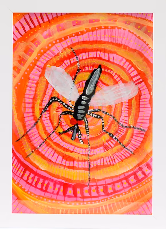 Red, Yellow and Pink Spiral Mosquito