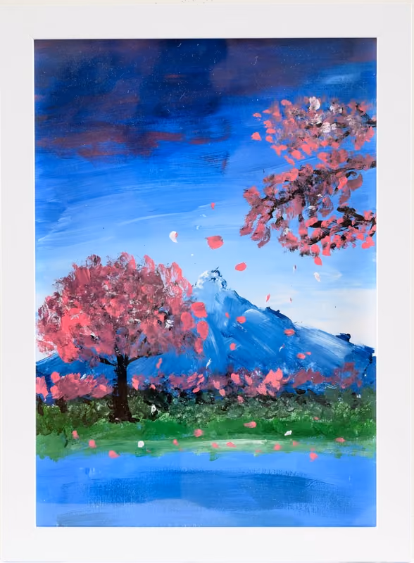 Peach Blossom and Purple Clouds