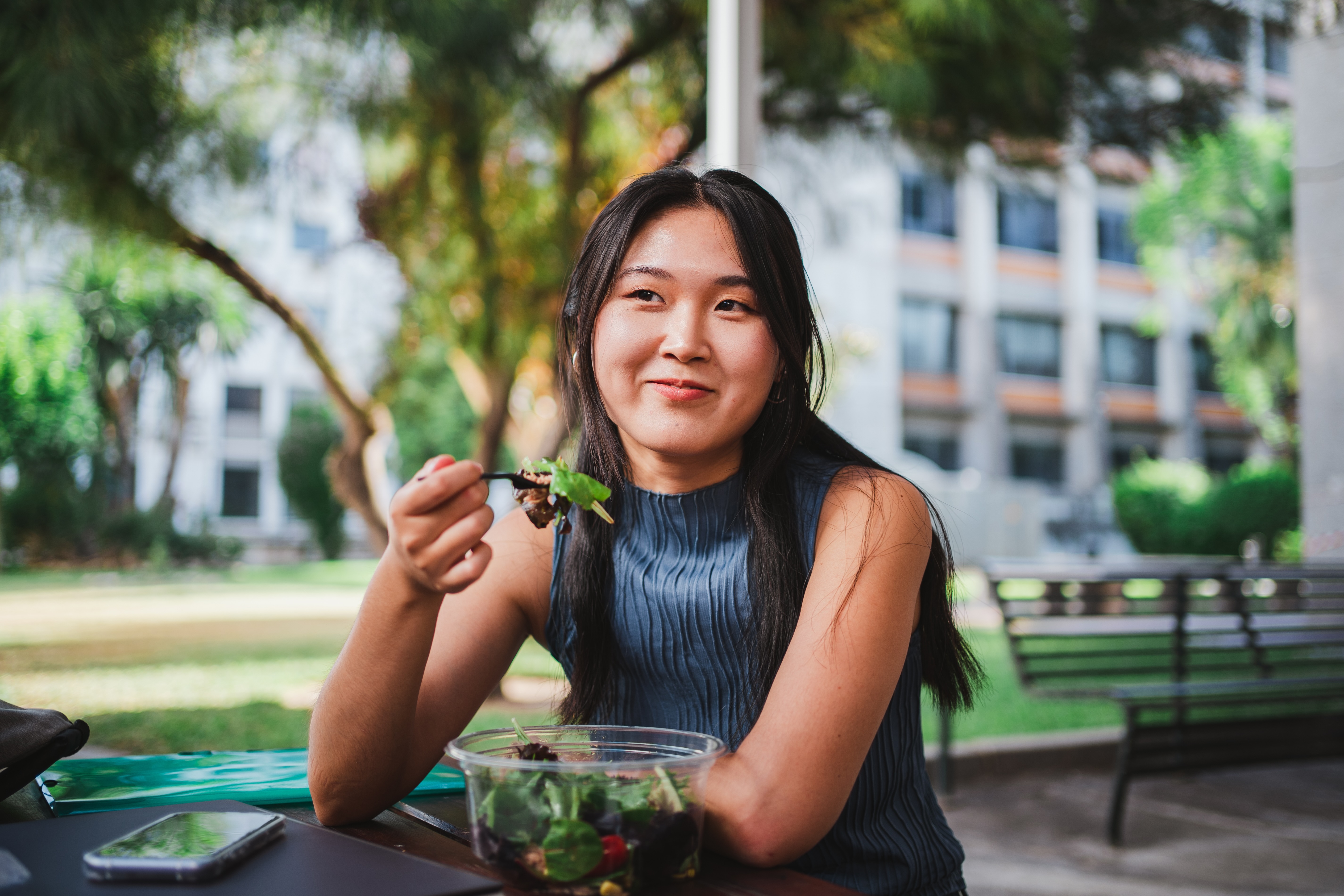 Gurl eating stock photo