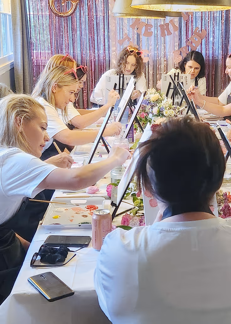 Paint & Sip | Creative Celebrations | Newcastle |  The Ellen Grace Atelier
