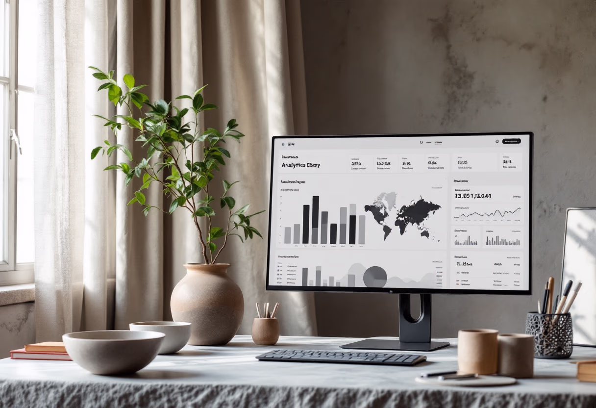 image of a user interacting with the software on a laptop (for a productivity tools business)