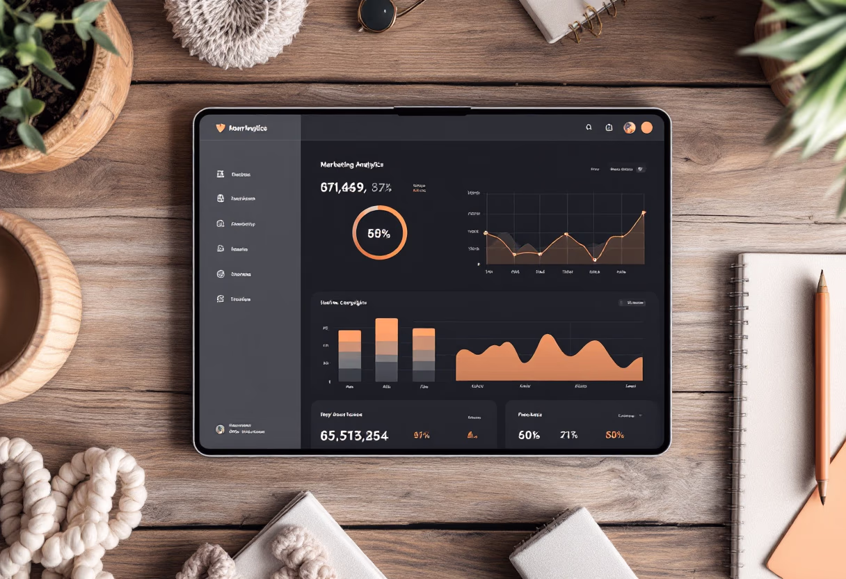 image of a user interacting with the software on a laptop (for a productivity tools business)