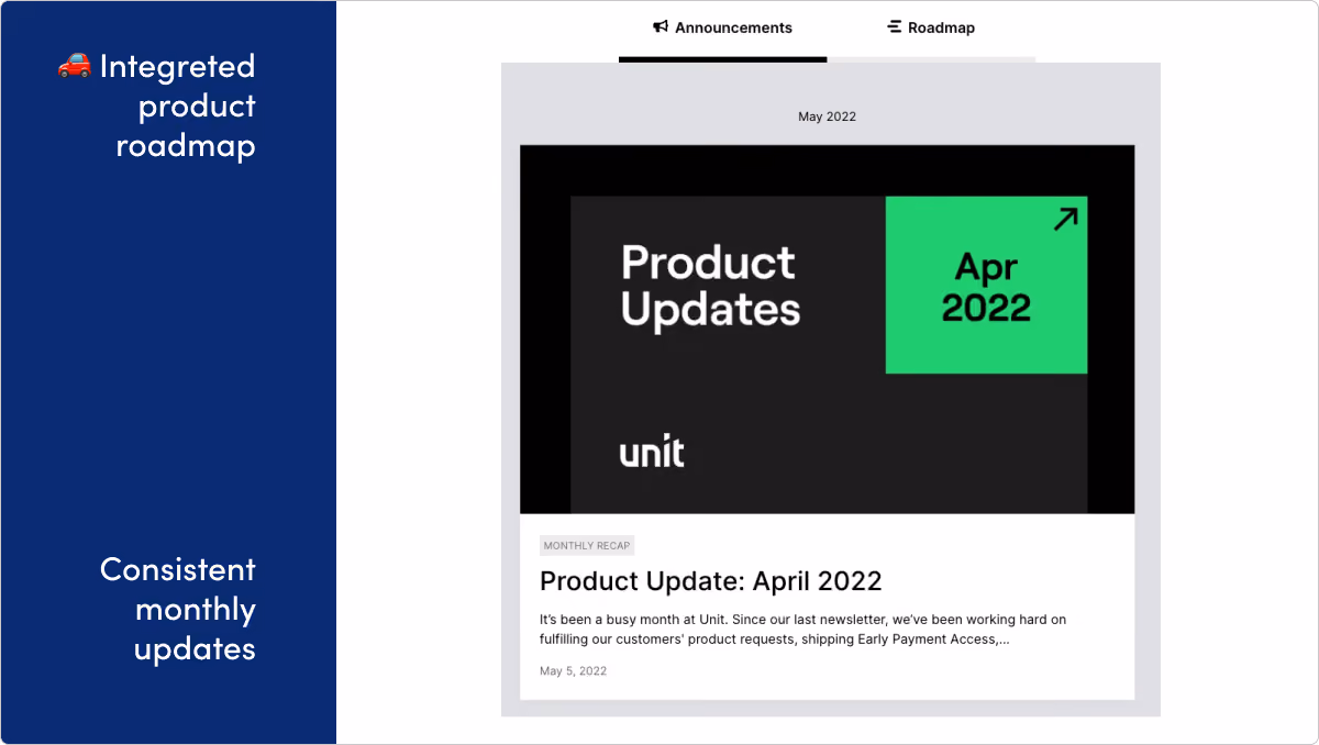 Unit release notes example