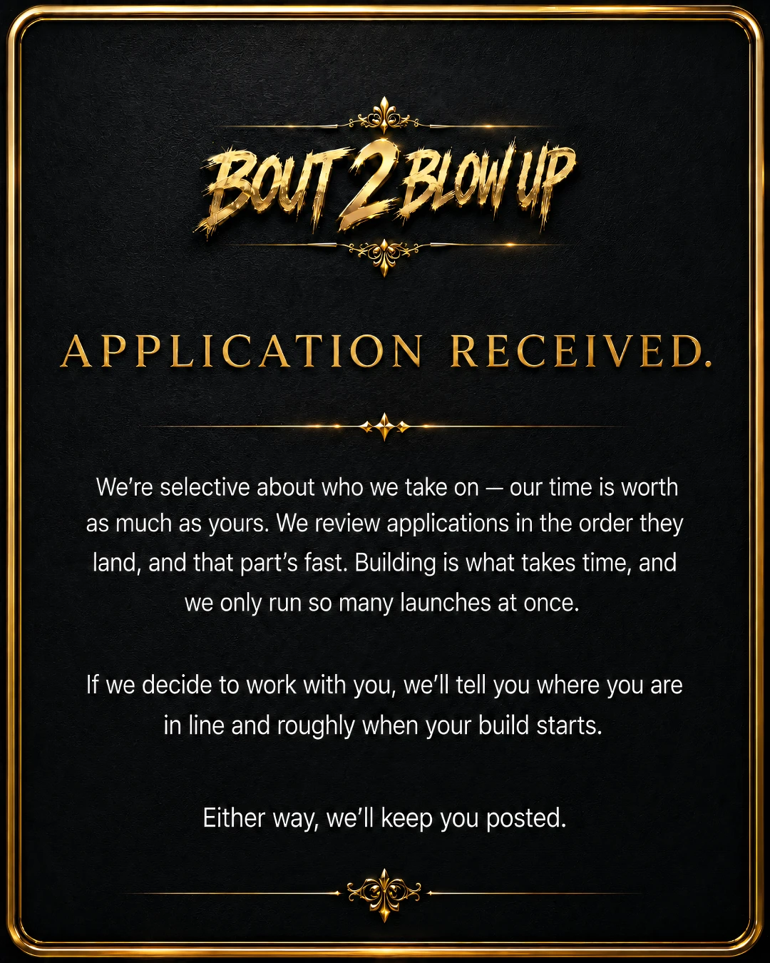 Application received