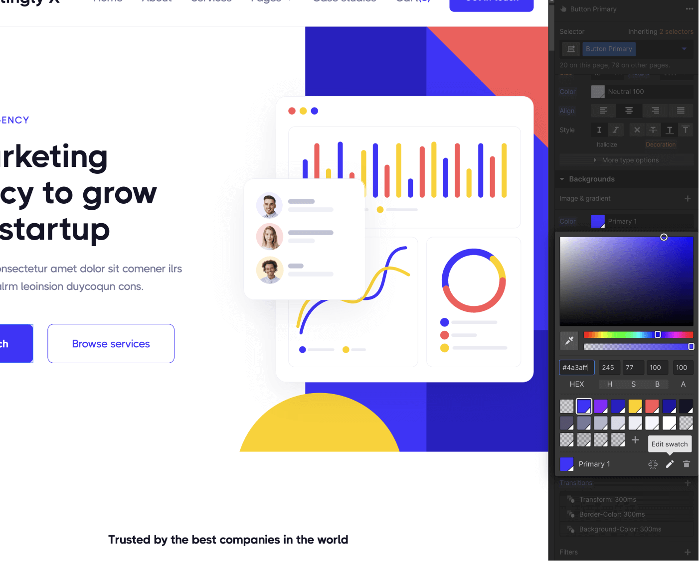 Colors - Marketingly X Webflow Template