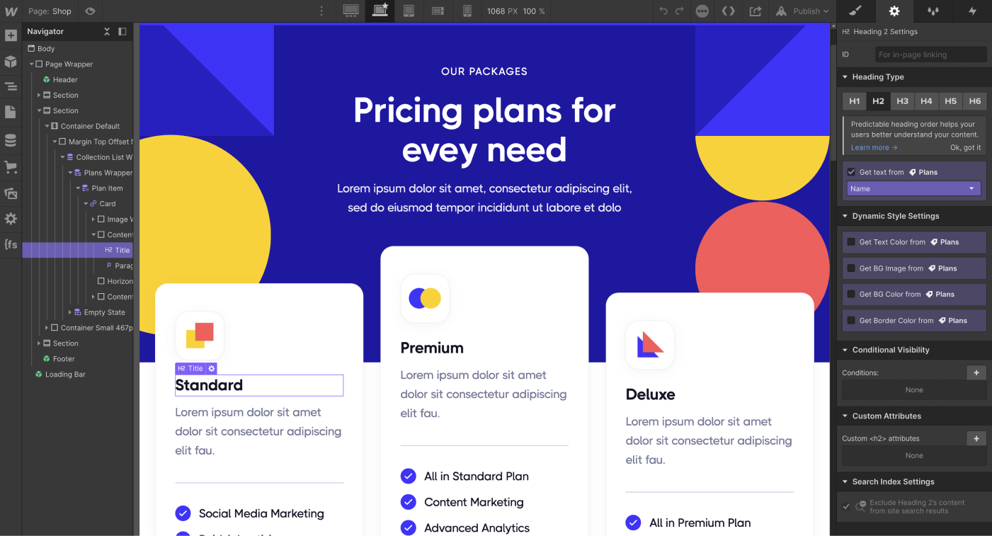 eCommerce Content - Marketingly X Webflow Template