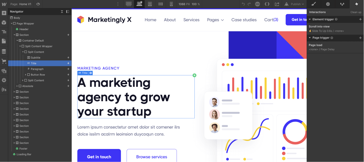 Animations - Marketingly X Webflow Template