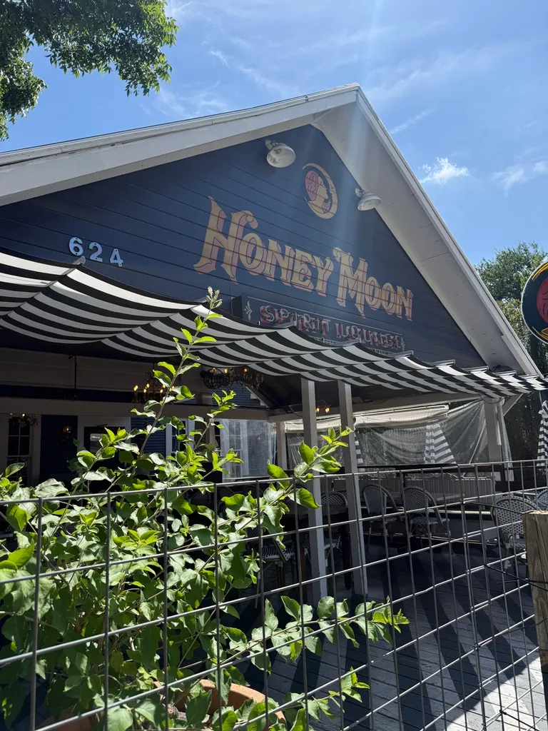 Honey Moon Spirit Lounge patio shade detail