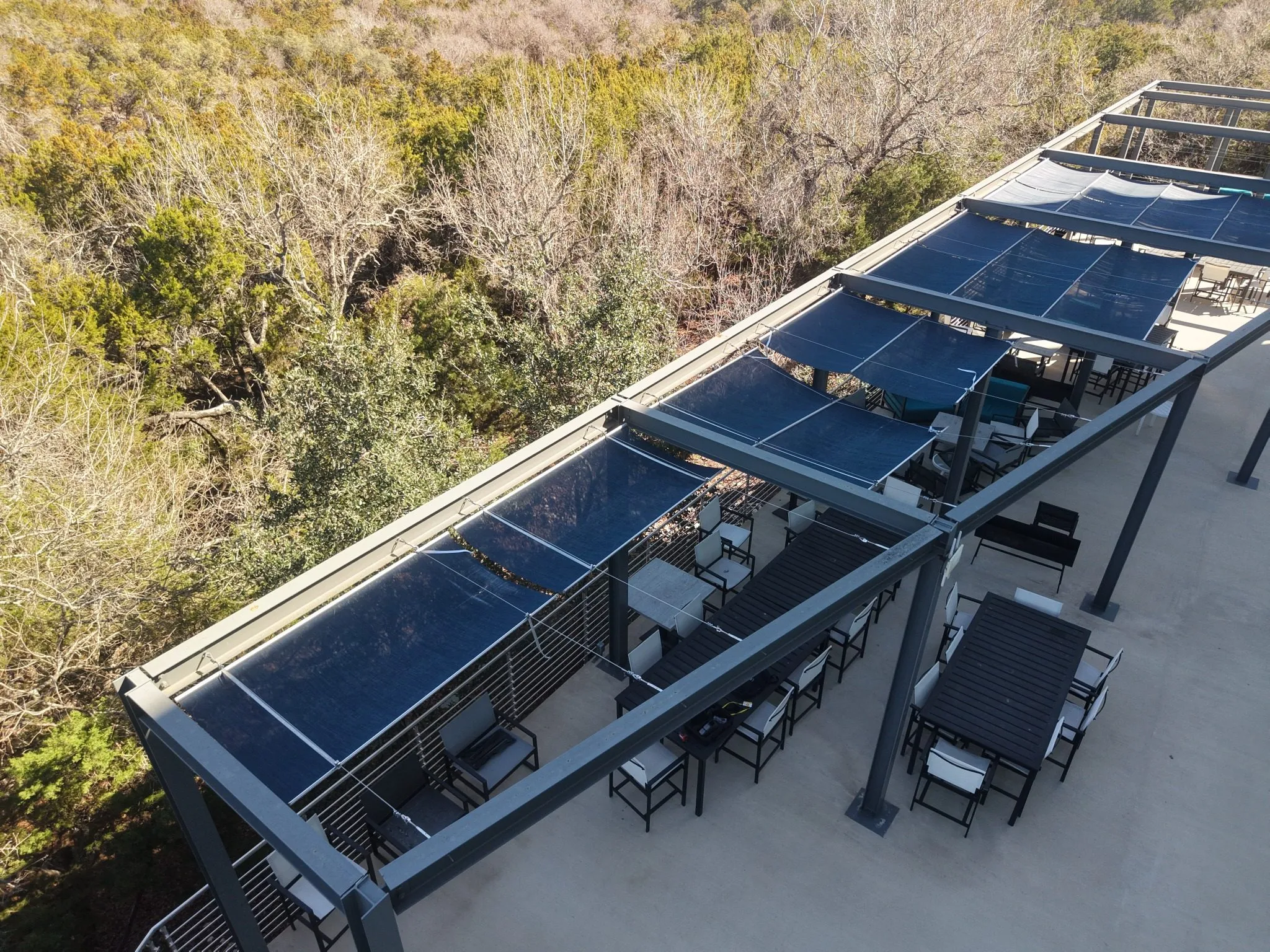 CanopyWorx terrace shade installation detail