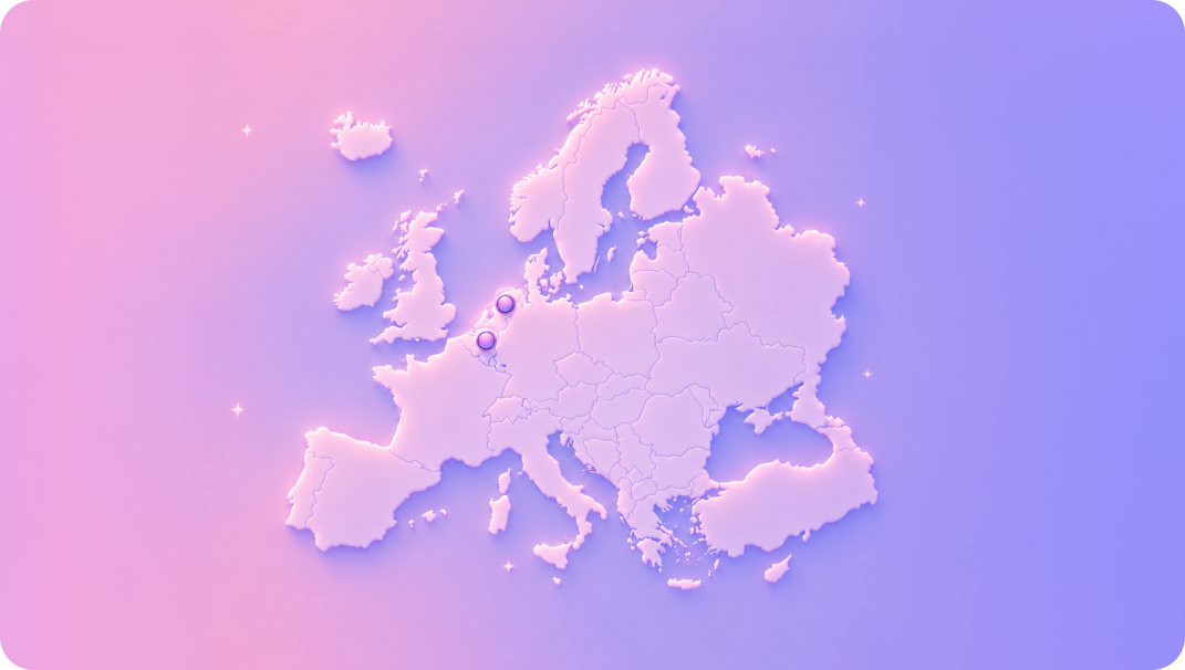 Map of Europe showing AuditQ's presence