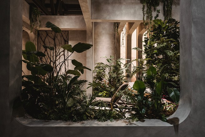 Tropical courtyard, Javanese Concrete Jungle project.