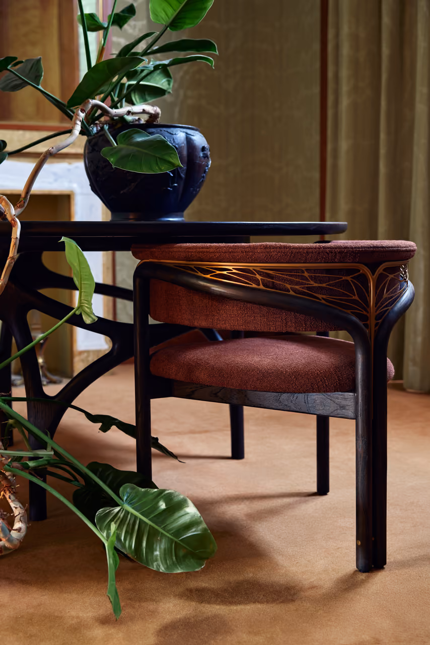 Morpho chair styled inside the Horta House project.