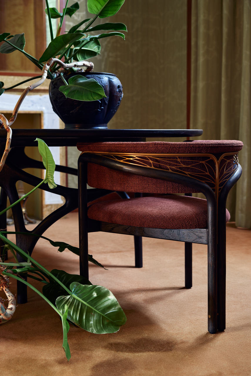 Morpho chair styled inside the Horta House project.