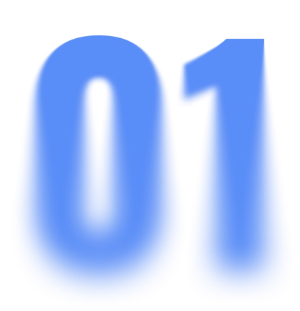 Bold blue number zero and one with a slight shadow effect on a transparent background.