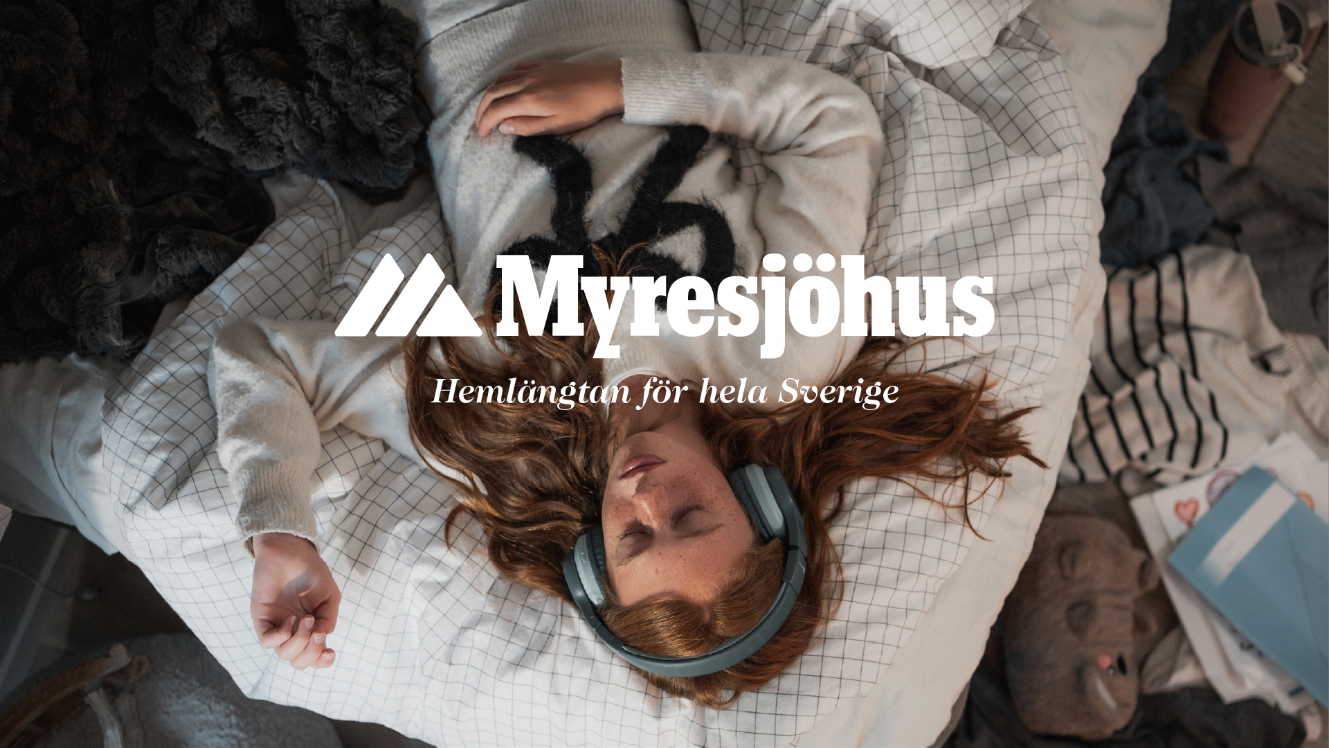 Myresjöhus kampanjbild med budskapet Hemlängtan för hela Sverige.
