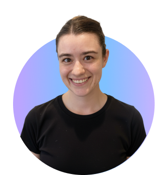 Woman smiling in black t-shirt