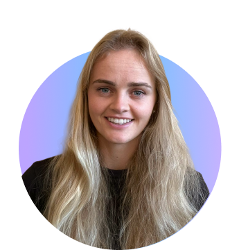 Woman with long blonde hair smiling
