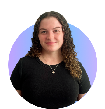 Woman with curly hair smiling
