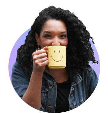 Sarah Marnevick creative picture with a smiley mug