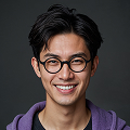 Portrait of a young man in glasses