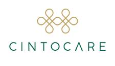 Cintocare brand logo with abstract geometric gold symbol above the text.