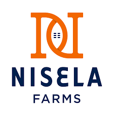 Nisela Farms logo with stylized orange double N and the text NISELA FARMS below it.