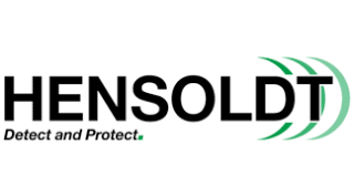 HENSOLDT logo with slogan Detect and Protect and green radar wave graphics.