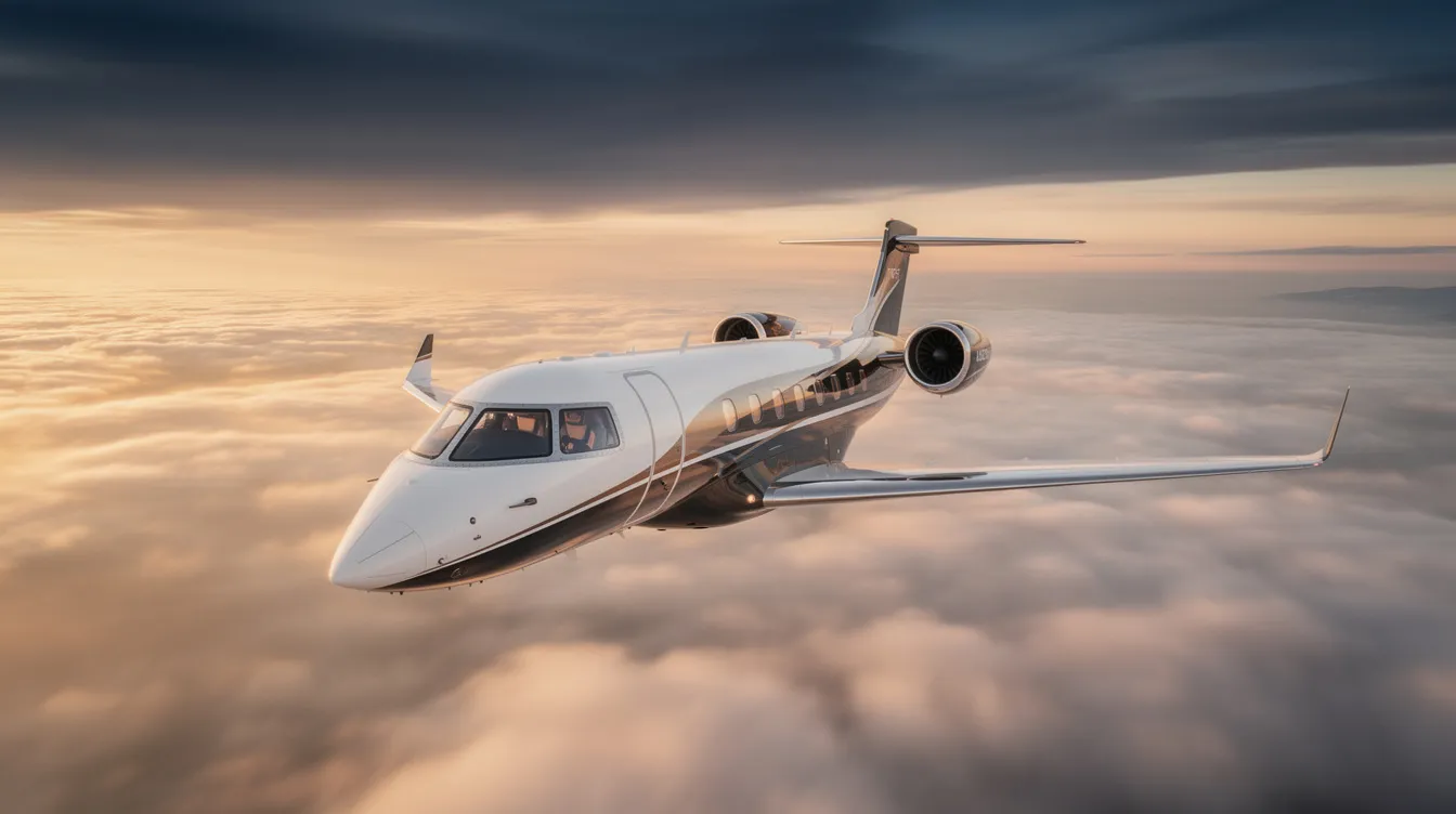 The image depicts a luxurious private jet, representing the world of private aviation, which is particularly busy during peak days and major holidays like Thanksgiving and New Year. It highlights the importance of planning ahead and understanding peak day policies for guaranteed access and availability.