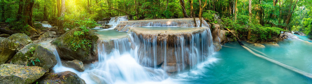 Photo of tropical waterfall