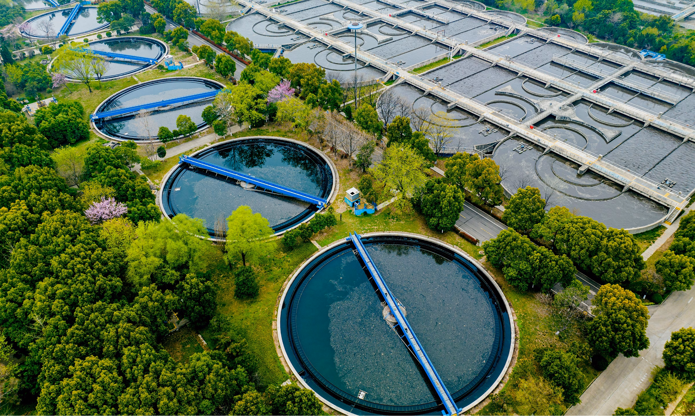 Aerial view of a capital-intensive industrial facility