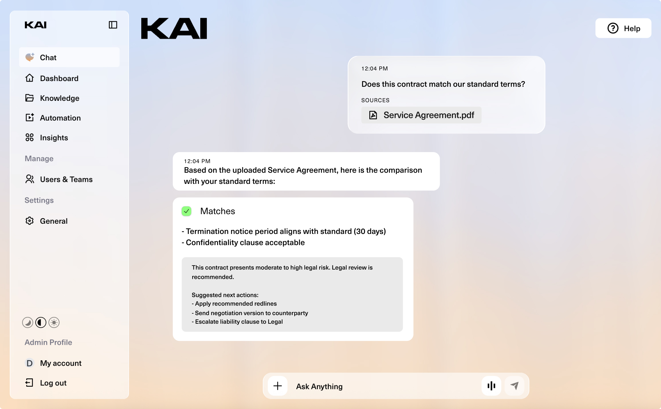 KAI_6_Does this contract match our standard terms