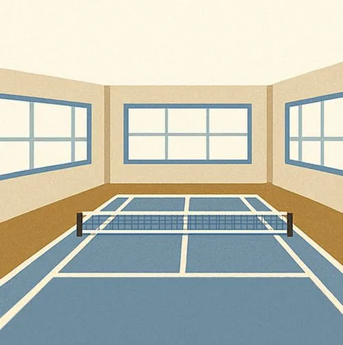 Ein Indoor-Pickleball-Court (Illustration)