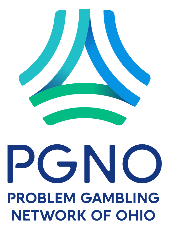Problem Gambling Network of Ohio logo: six arched lines coming together to form a triangle