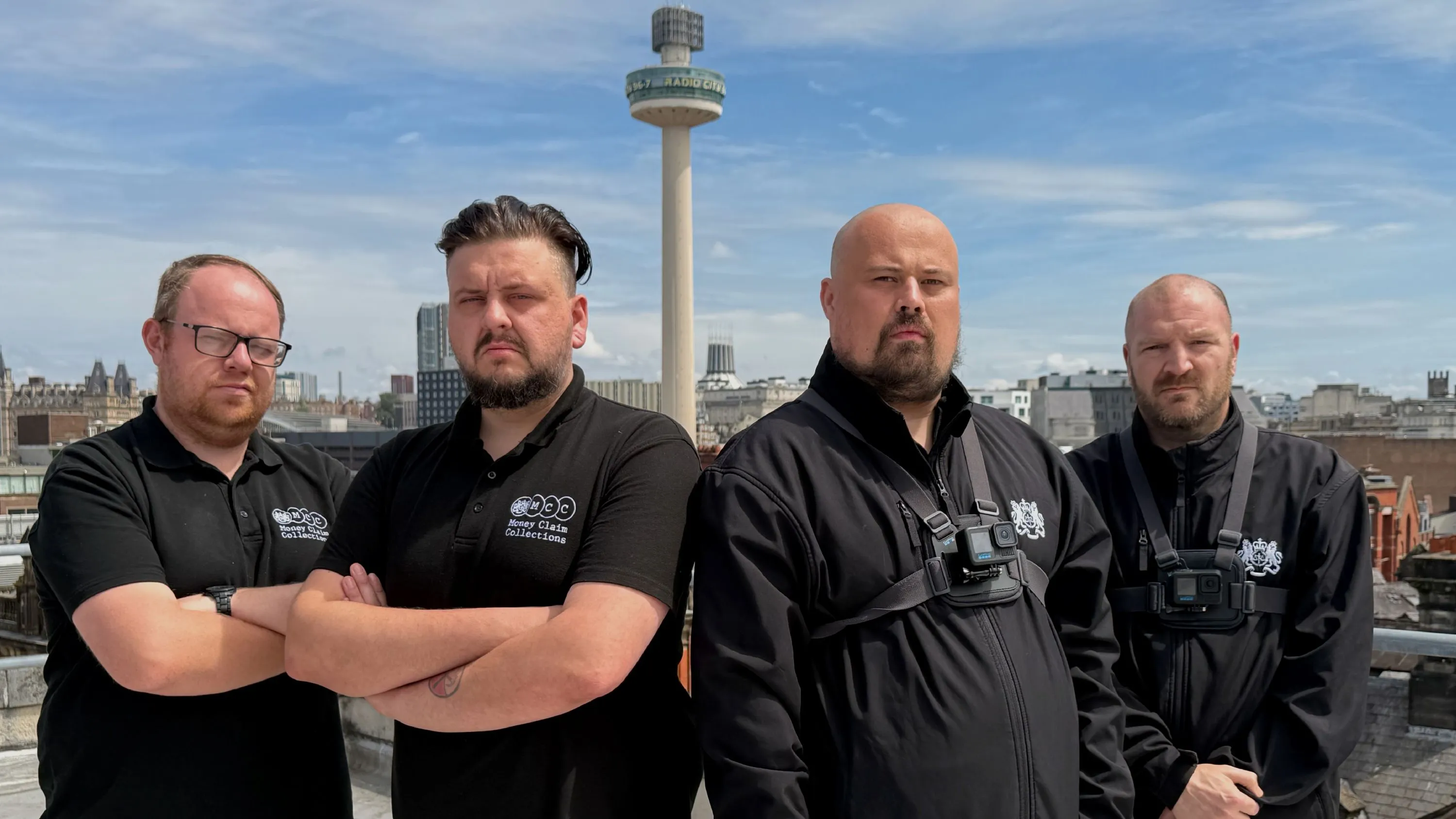 The Money Claim Collections team on a Liverpool rooftop