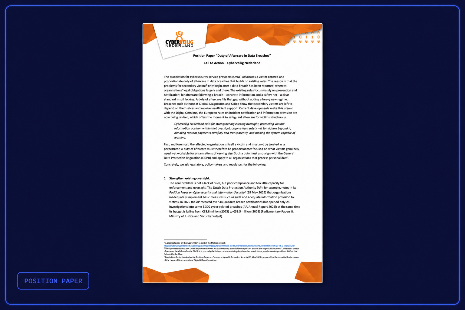 Duty of Aftercare in Data Breaches