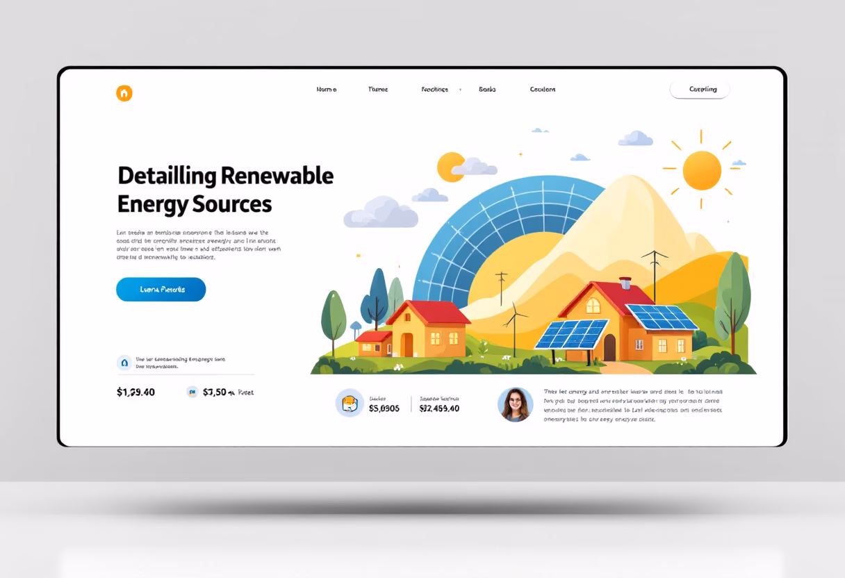 [digital project] renewable energy infographic in digital format