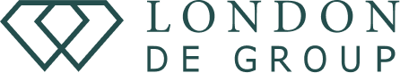 London De Group logo with stylized diamond shapes to the left of the text.