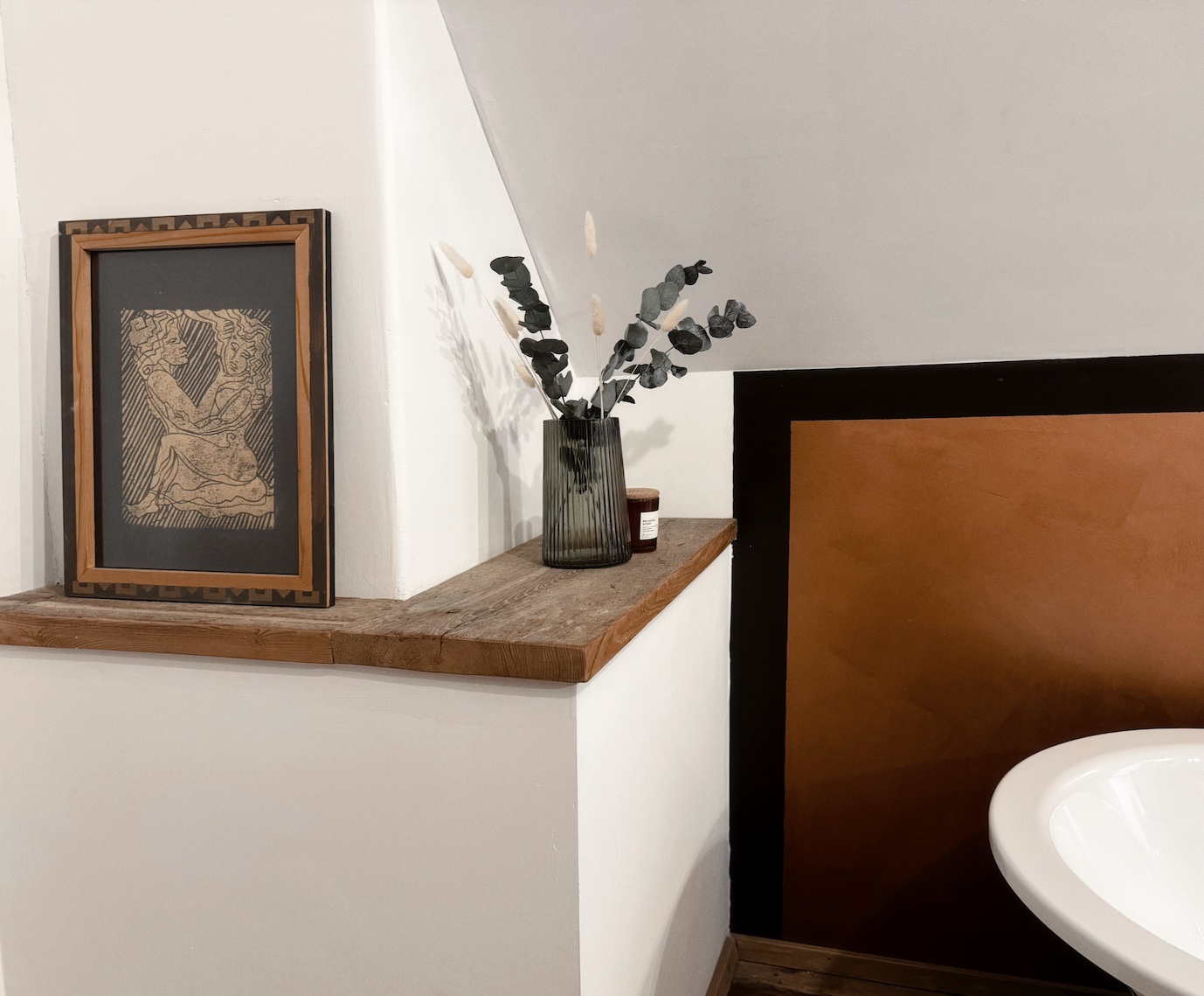 Detail im Badezimmer des Apartment Bergfried