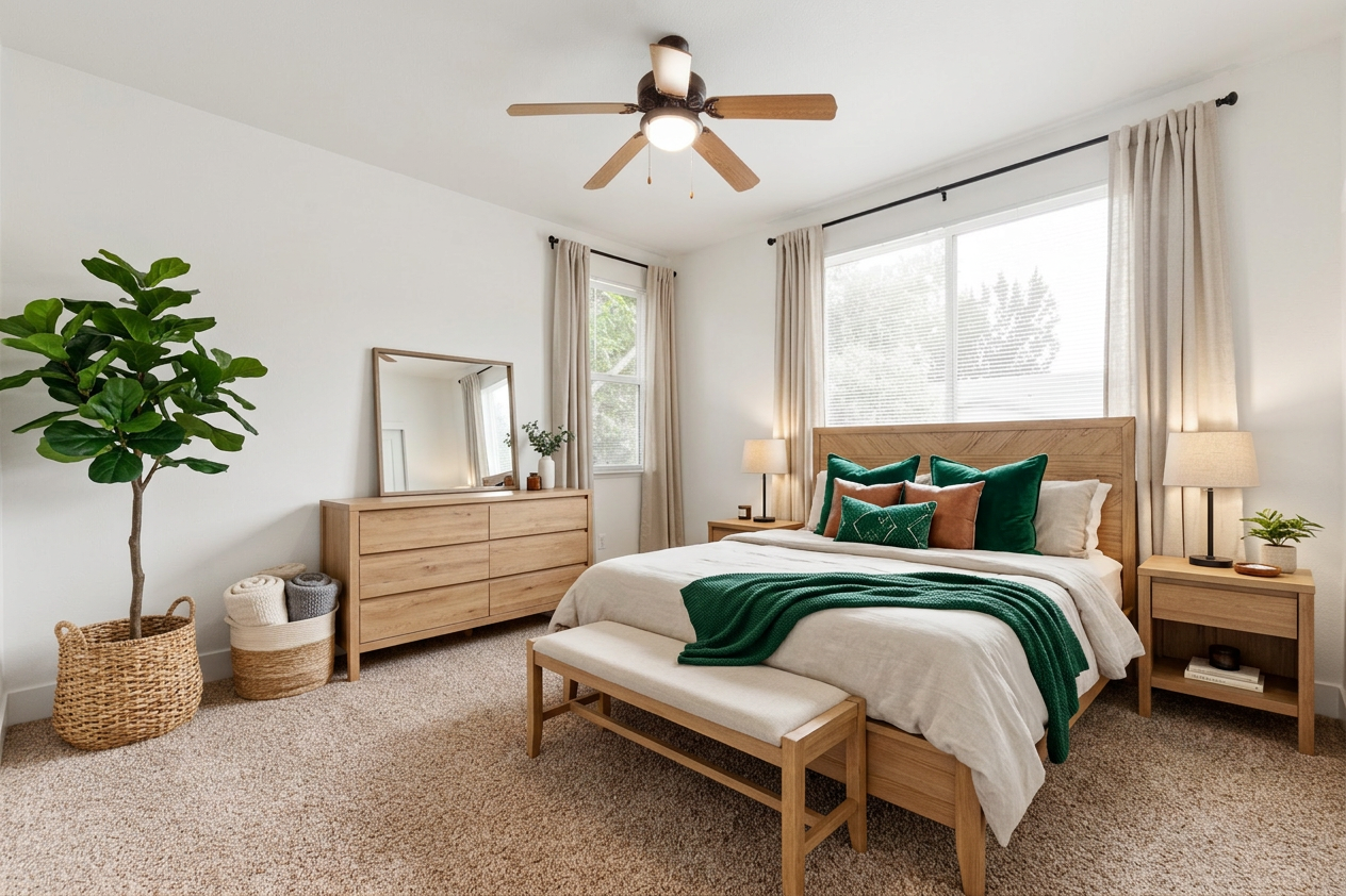Furnished bedroom