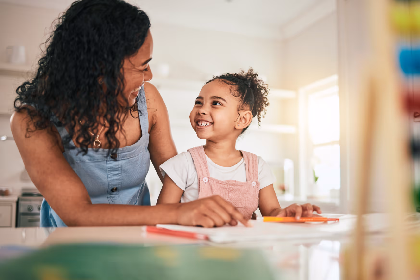 Mother and daughter smiling stock image