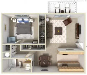 1 bed 1 bath floor plan layout
