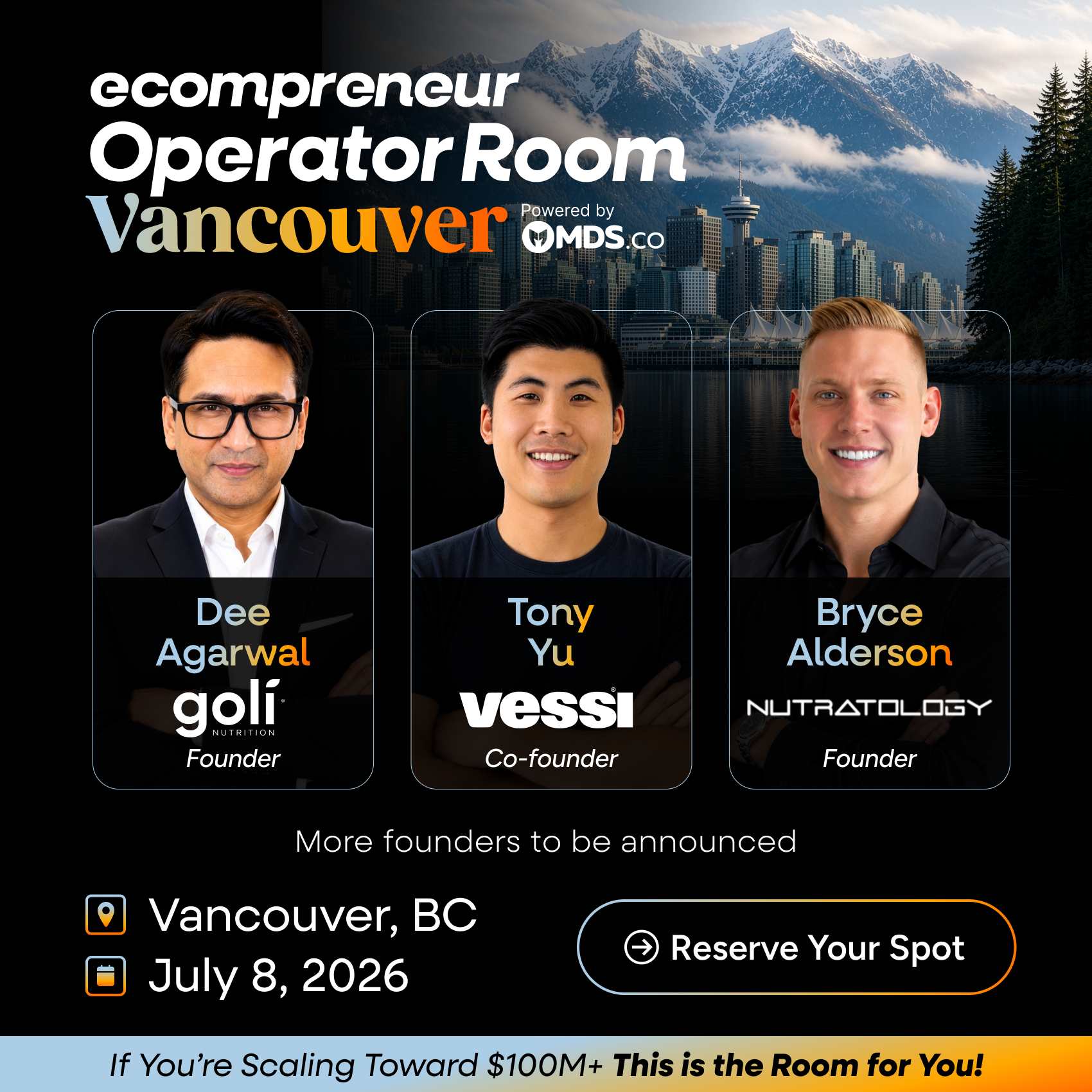 Operator Room Vancouver July 2026